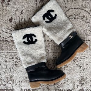 New Chanel boots .. I only wore them once in the snow.. still brand new